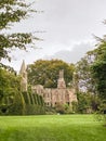 Vertical view of Nymans House, historic manor house in West Sussex