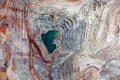 Vertical view of Open Pit Mining Royalty Free Stock Photo