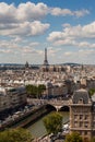 Vertical view of Paris from Notre Dame Royalty Free Stock Photo