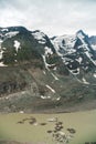 Vertical view photo of the top of the Grossglockner mountain. remnants of a glacier, ice melts. ecology and global warming, Kaiser Royalty Free Stock Photo