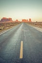 Vertical view of road to Monument Valley Royalty Free Stock Photo