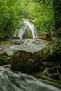 Vertical View of Roaring Run Waterfall Royalty Free Stock Photo