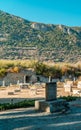 Vertical view of ruins in ancient Ephesus (Efes), Turkey.