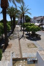 Vertical view. Saint Peter\'s Square, one of the most important tourist spots in Aracena, Huelva, Spain