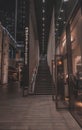 Vertical view of a staircase in Eslite Spectrum in Shenzhen before closing