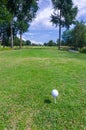 Vertical view from Swedish golf course Royalty Free Stock Photo