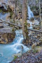 A Vertical View Travertine Waterfall Formation at the Falls Ridge Preserve, VA - 3 Royalty Free Stock Photo