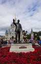 Vertical view of Walt Disney and Mickey Mouse Partners statue Royalty Free Stock Photo