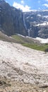 Vertical view of the white glaciers Royalty Free Stock Photo