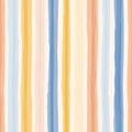Vertical Watercolor Organic Stripes Vector Seamless Pattern