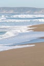 Vertical of waves crashing on northern california coast Royalty Free Stock Photo