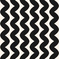 Vertical wavy lines seamless pattern. Vector zig zag texture. Royalty Free Stock Photo