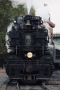 Vertical of the Western Maryland Scenic Railroad train captured from the front