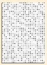 Vertical white half tone abstract background with black dots, cover, title page of presentation
