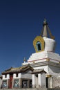 Vertical white stupa in Erdene Zuu Monastery Royalty Free Stock Photo