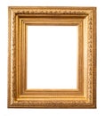 Vertical wide carved golden picture frame cut out