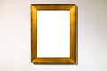 Vertical wide picture frame on horizontal wall