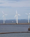 Vertical wind turbine generators and bridge