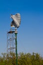 Vertical wind turbine under construction