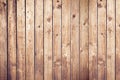 Vertical wooden planks are forming flat design panel, with rustic grain texture and knots Royalty Free Stock Photo