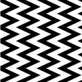 Vertical zigzag chevron seamless pattern background in black and white. Retro vintage vector design