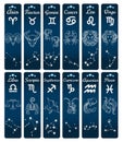 Vertical zodiac signs banners Royalty Free Stock Photo