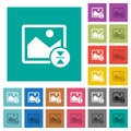 Vertically flip image square flat multi colored icons