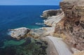 Vertiginous seascape, Newfoundland Royalty Free Stock Photo