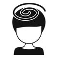 Vertigo spiral head icon simple vector. Face dizzy Royalty Free Stock Photo