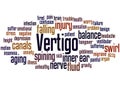 Vertigo word cloud concept 2