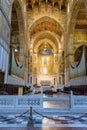 Vertival view of the interior of the Monreale Cathedral on Sicily