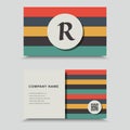 Vertor Visit Card Template Design. Royalty Free Stock Photo
