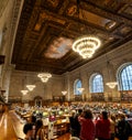 Vertorama of the Rose Main Reading Room in the New York Public Library