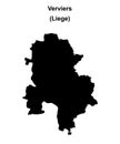 Verviers outline map Royalty Free Stock Photo