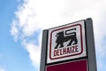 Delhaize shop sign in verviers belgium Royalty Free Stock Photo