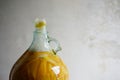 Very active fermentation of organic peach wine or mead in a glass carboy Royalty Free Stock Photo