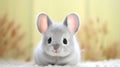 Very Adorable Portrait of a Baby Chinchilla AI Generated