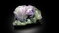 very amazing kunzite var spodumene crystal with Quartz specimen from afghanistan Royalty Free Stock Photo