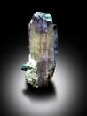 very amazing kunzite var spodumene crystal with tourmaline specimen from afghanistan Royalty Free Stock Photo