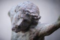 Very ancient iron statue of suffering of Jesus Christ on the cross Royalty Free Stock Photo