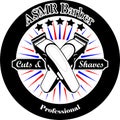 Very attractive colorful round barber emblem, emblem. Eye catching barber emblem, logo, poster