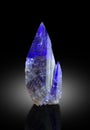 very beatiful tanzanite crystal mineral specimen from tanzania Royalty Free Stock Photo