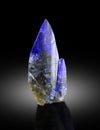 very beatiful tanzanite crystal mineral specimen from tanzania Royalty Free Stock Photo