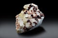 Very beautiful Almandine garnet with quartz specimen from skardu pakistan Royalty Free Stock Photo