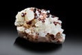 Very beautiful Almandine garnet with quartz specimen from skardu pakistan Royalty Free Stock Photo