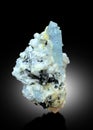 very beautiful aquamarine with feldspar and tourmaline mineral specimen from skardu Pakistan