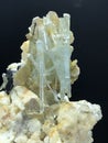 very beautiful Aquamarine Var Beryl cluster with mica and quartz muscovite Crystal Mineral specimen from Skardu Pakistan