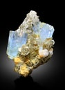 very beautiful Aqumarine var beryl with Muscovite Mica Mineral specimen from Nagar valley giglit Pakistan