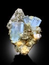 very beautiful Aqumarine var beryl with Muscovite Mica Mineral specimen from Nagar valley giglit Pakistan