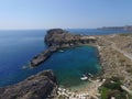 View on the bay from Lindos Royalty Free Stock Photo